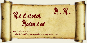 Milena Mumin vizit kartica